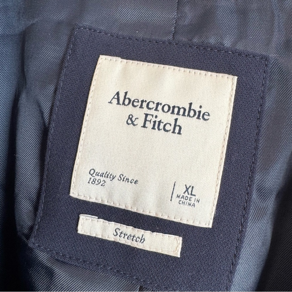 Abercrombie & Fitch Cropped One Button Blazer Chic Workwear XL - Picture 5 of 7